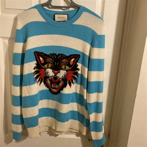 gucci mystic cat sweater|gucci angry cat sweater.